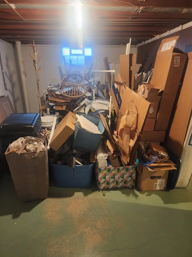 Roll-off dumpster container at job site for 8 Yard Dumpster Rental in Marvin